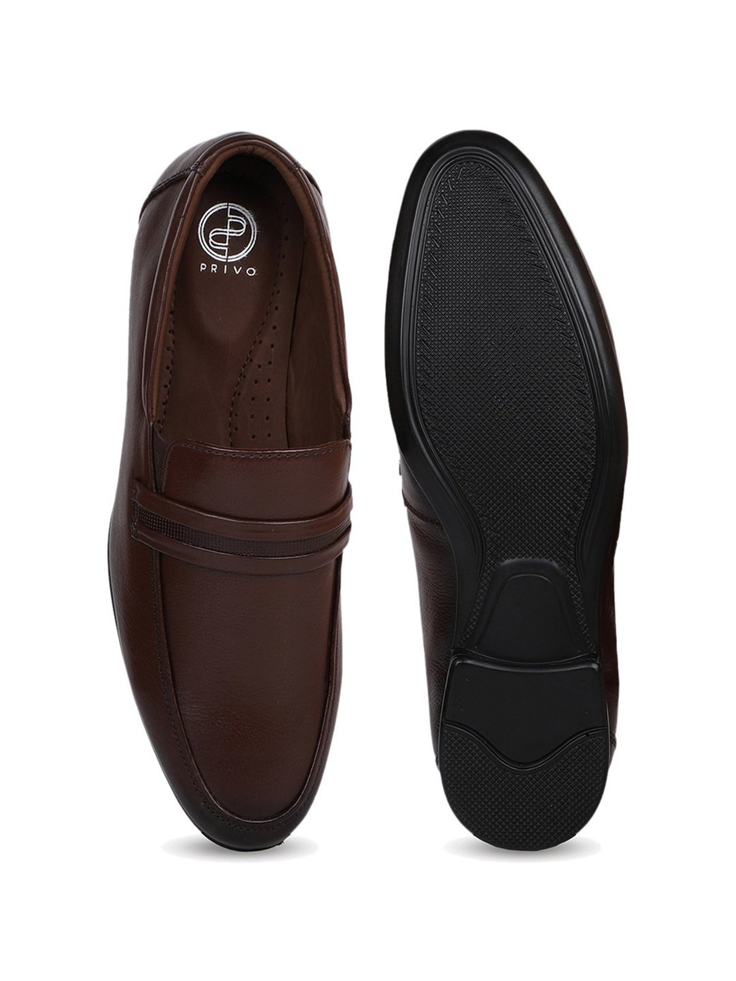 Privo by Inc.5 Men's Brown Formal Loafers