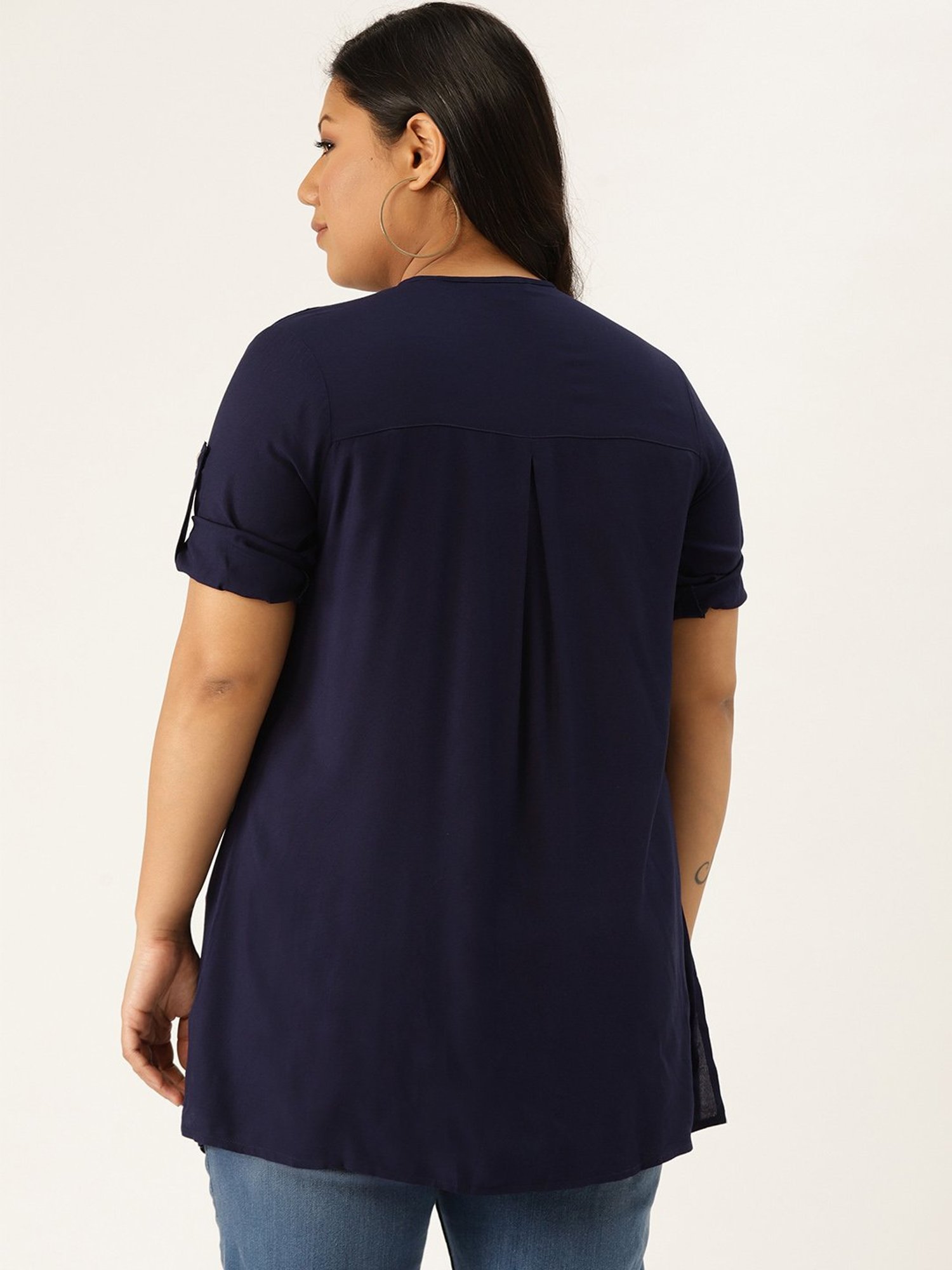 theRebelinme Navy Regular Fit Shirt