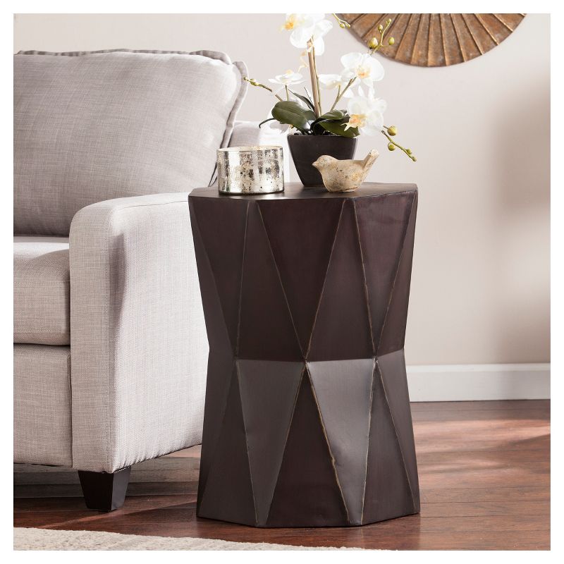 Trepper Accent Table Antique Black - Aiden Lane