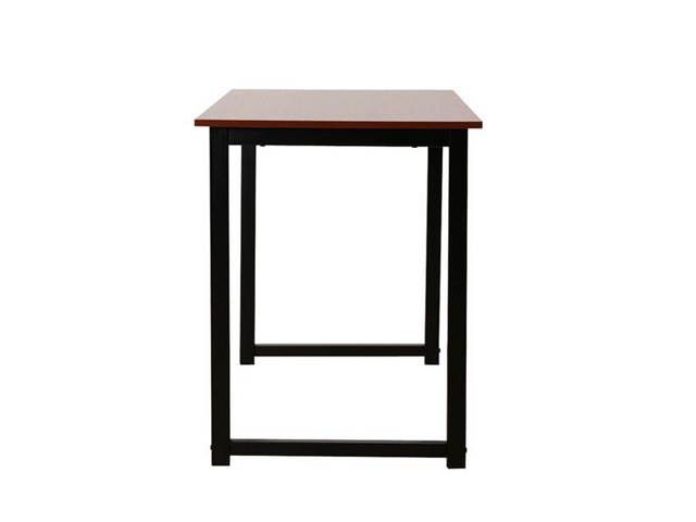 Computer Desk Gaming Desk Office Rustic Iron Frame Wood Grain Veneer Surface Large Work Space Desk Workstation High Density Board Table 47*24*29" Teak Color,GT89