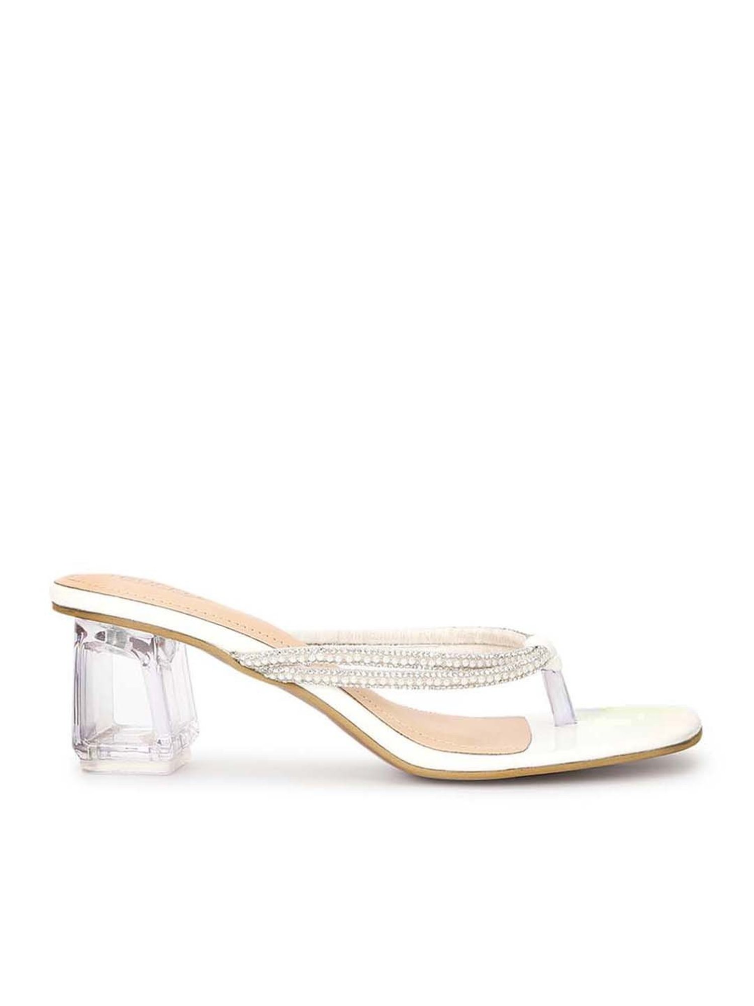Truffle Collection Women's White Thong Sandals