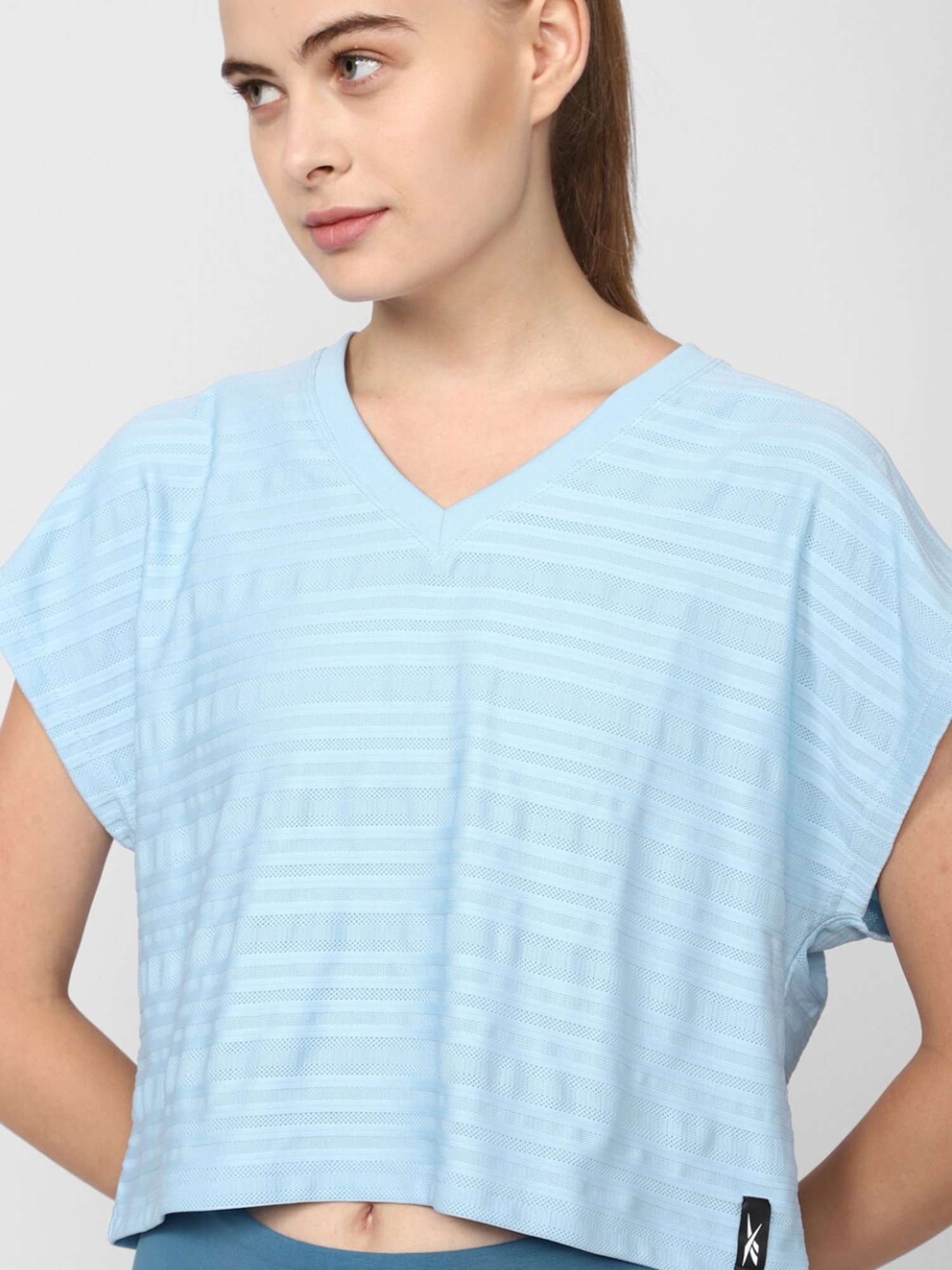 Reebok Blue Striped T-Shirt