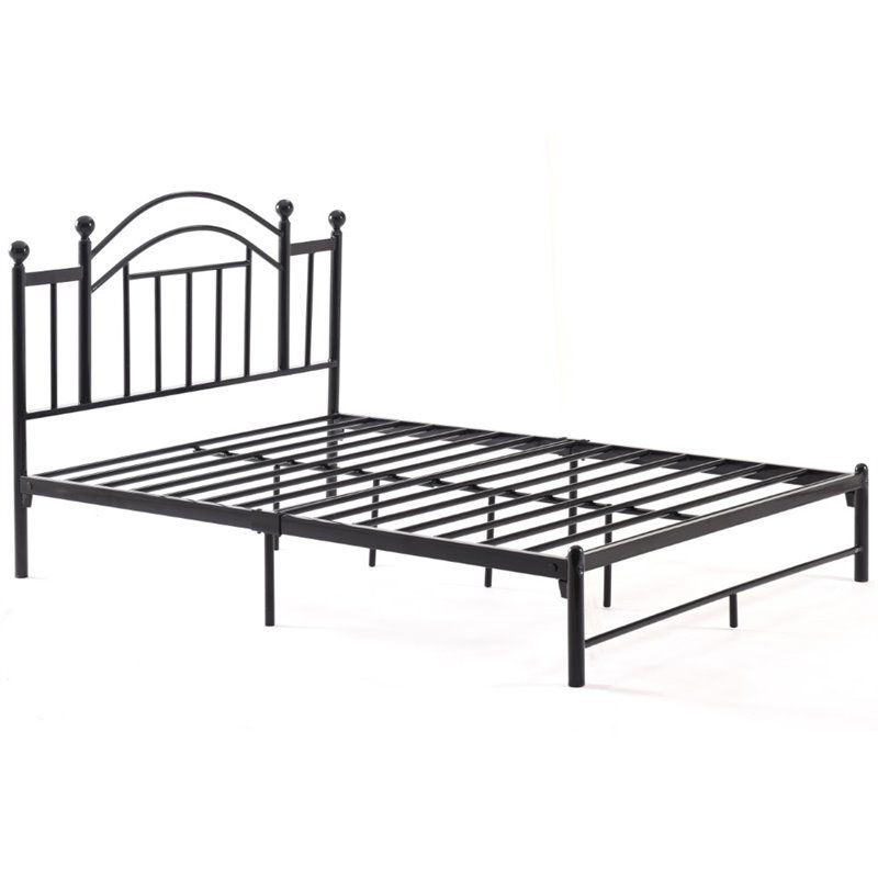 Complete Platform Full Size Bed in Black - Hodedah