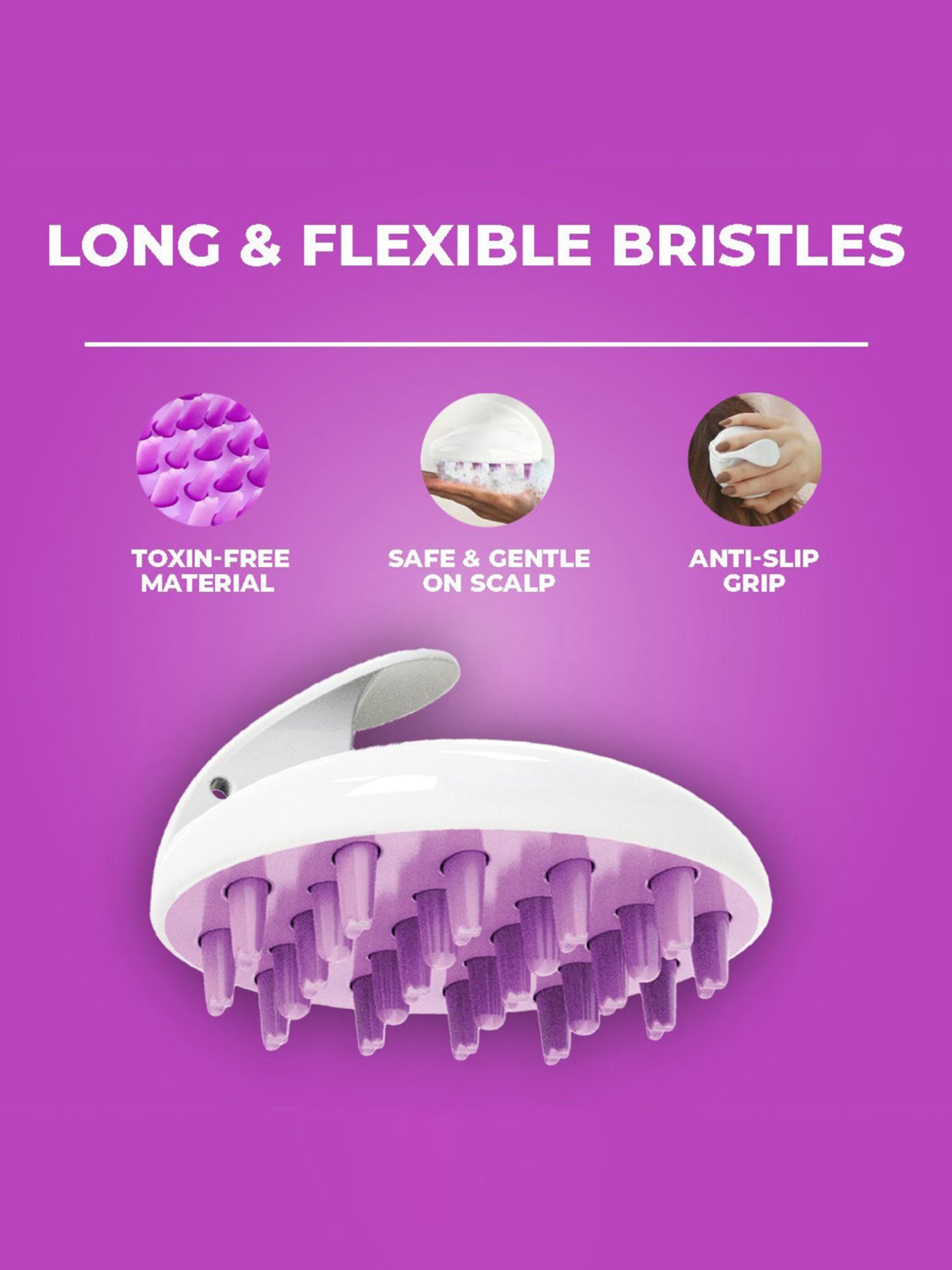 WINSTON Manual Hair Scalp Massager for Hair Growth & Head Massage