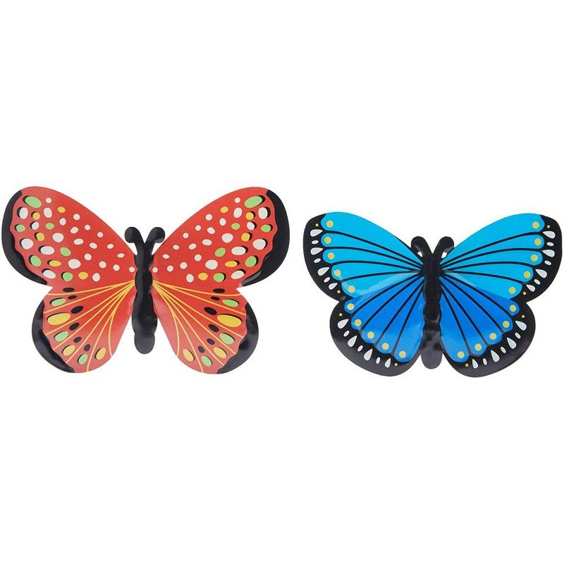 Okuna Outpost 3 Pack Metal Butterfly Outdoor Home Wall D'ecor for Garden and Patio