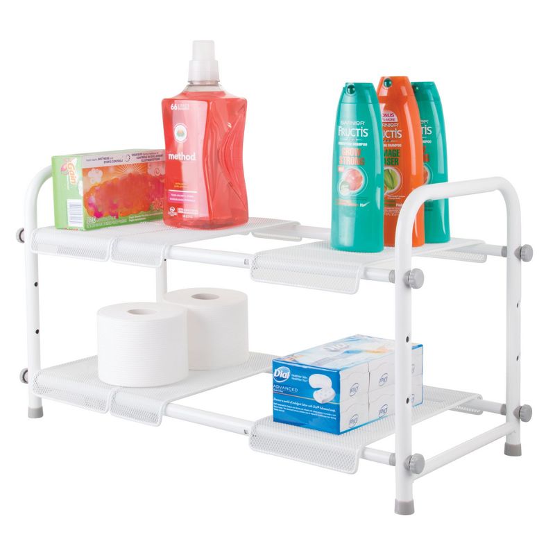 InterDesign Under Sink Organizer with Adjustable Shelf Silver