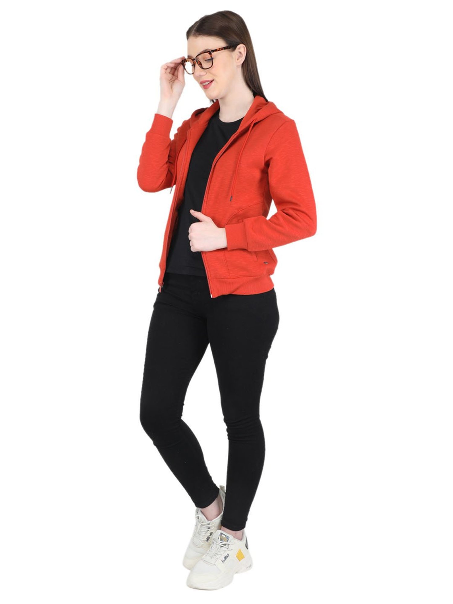 MOCA by Monte Carlo Red Regular Fit Hoodie