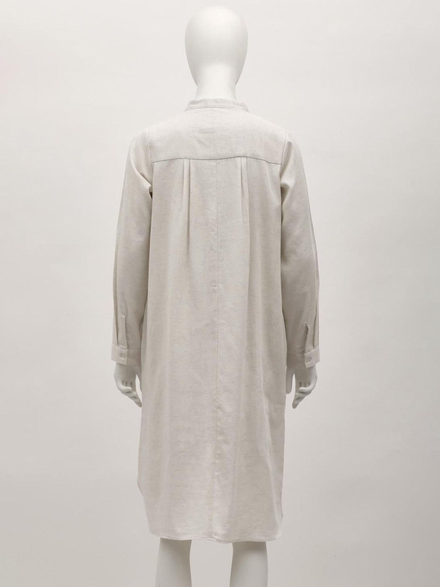 Saltpetre Elegant Linen Cream Long Shirt