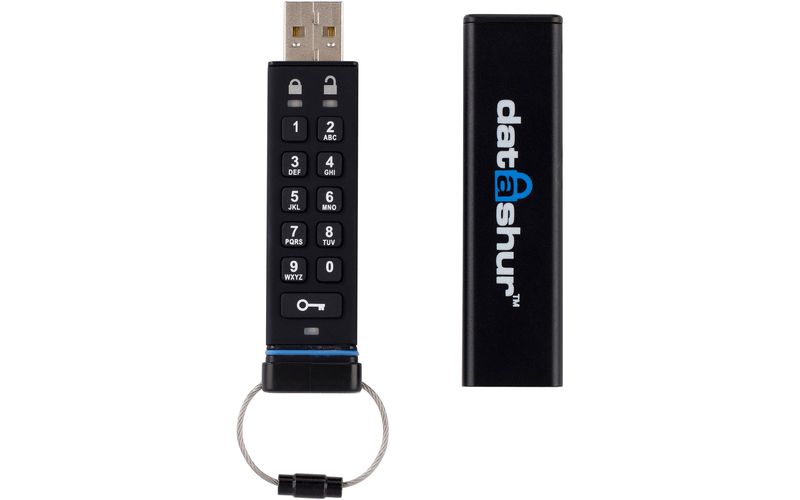 iStorage 16GB datAshur USB 2.0 Flash Drive - 16 GB - USB 2.0 - 27 MB/s Read Speed - 24 MB/s Write Speed