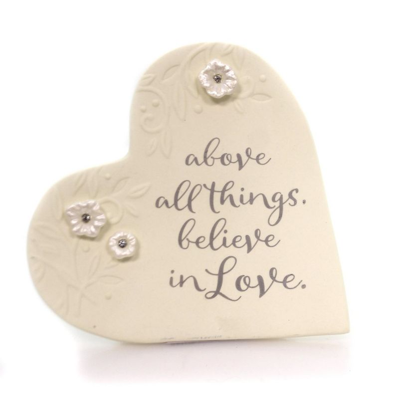 Foundations Believe In Love Plaque Faith Hope Home Blessings  -  Decorative Figurines