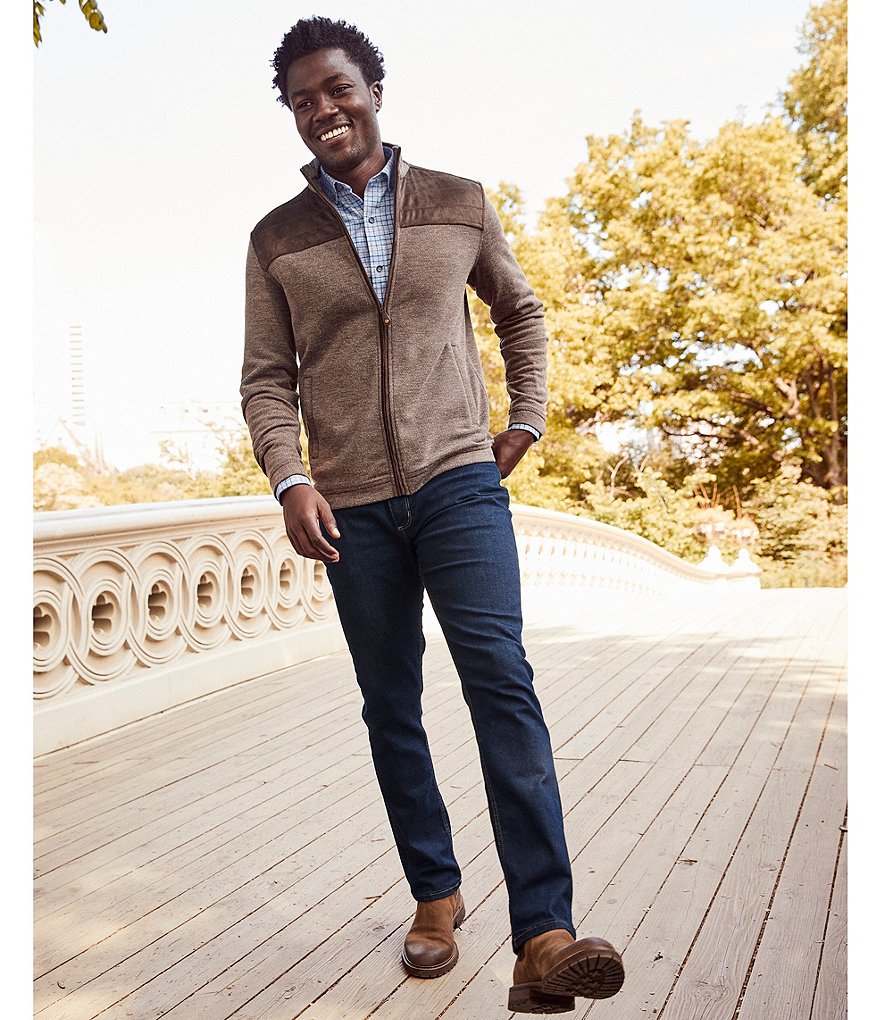 Johnston & Murphy Quilted Yoke Full-Zip Jacket