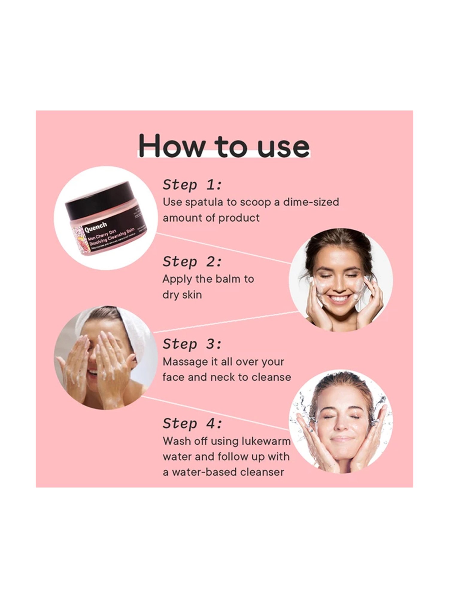 Quench Mon Cherry Dirt Dissolving Cleansing Balm with Mon Cherry Dirt Dissolving Cleansing Balm