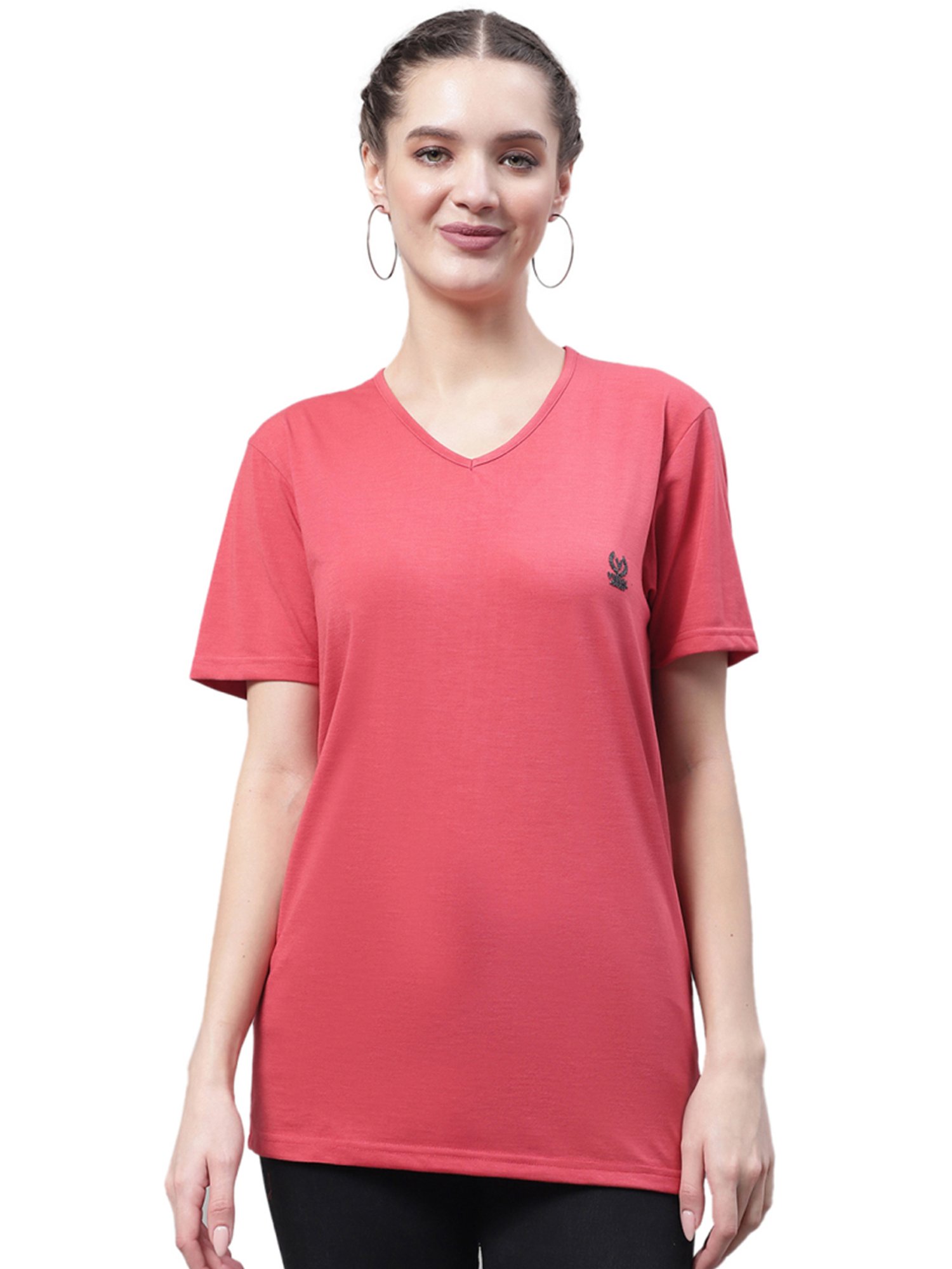 Vimal Jonney Yellow & Pink Cotton Logo T-Shirt - Pack Of 2