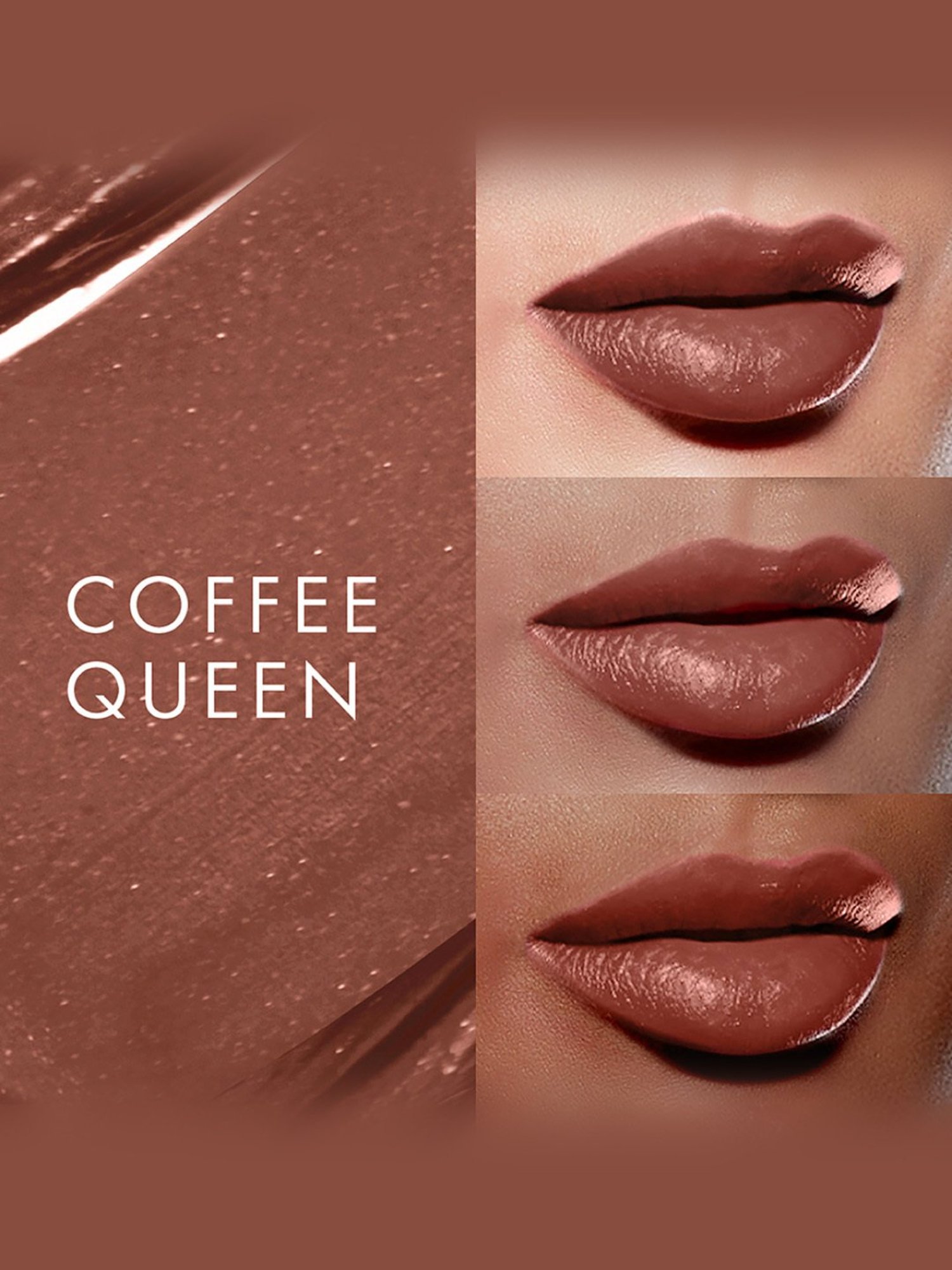 Lakme Glitterati Shine Lipstick Coffee Queen - 3.4 gm