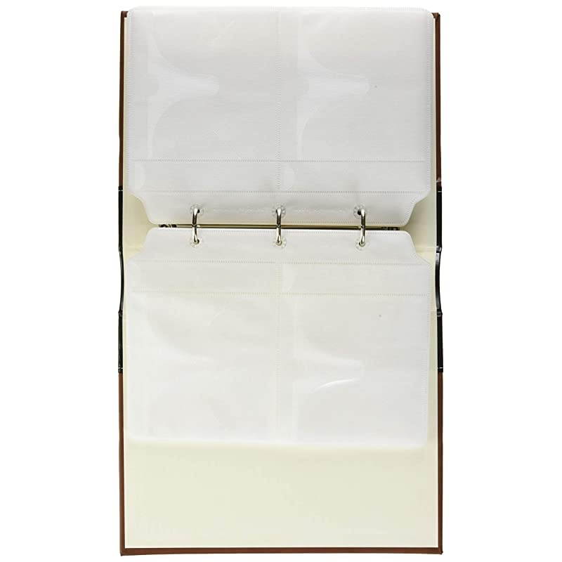 Brown DVD Storage Binder Set - Stores Up to 144 DVDs, CDs, or Blu-Rays - Stores DVD Cover Art - Acid-Free Sheets