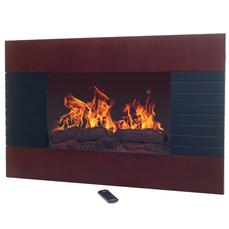 Northwest Electric Fireplace With Wall Mount & Remote Mahogany