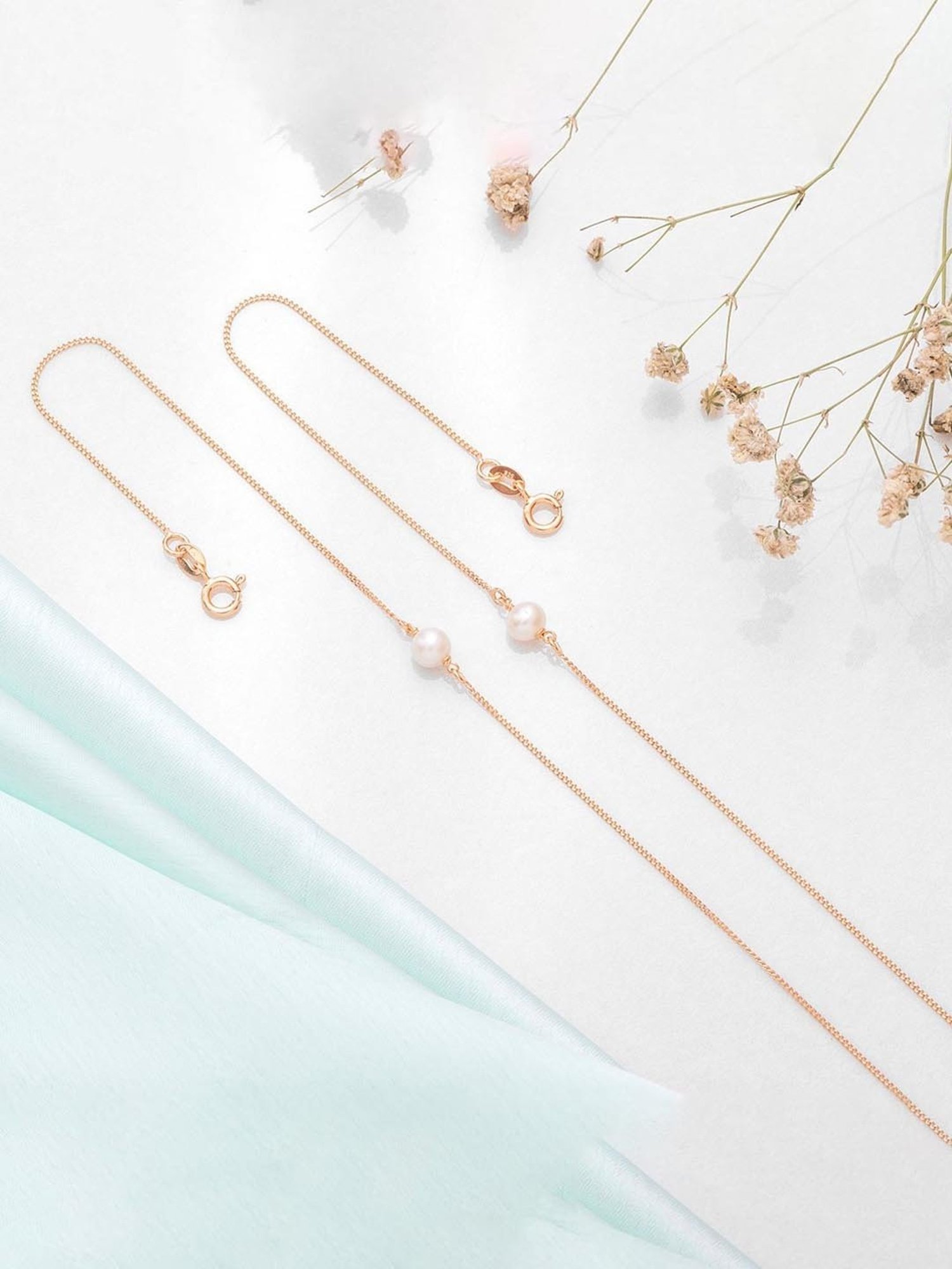 Zavya 92.5 Sterling Silver Anklet for Women (Pair of Anklets) in Gold-Plating