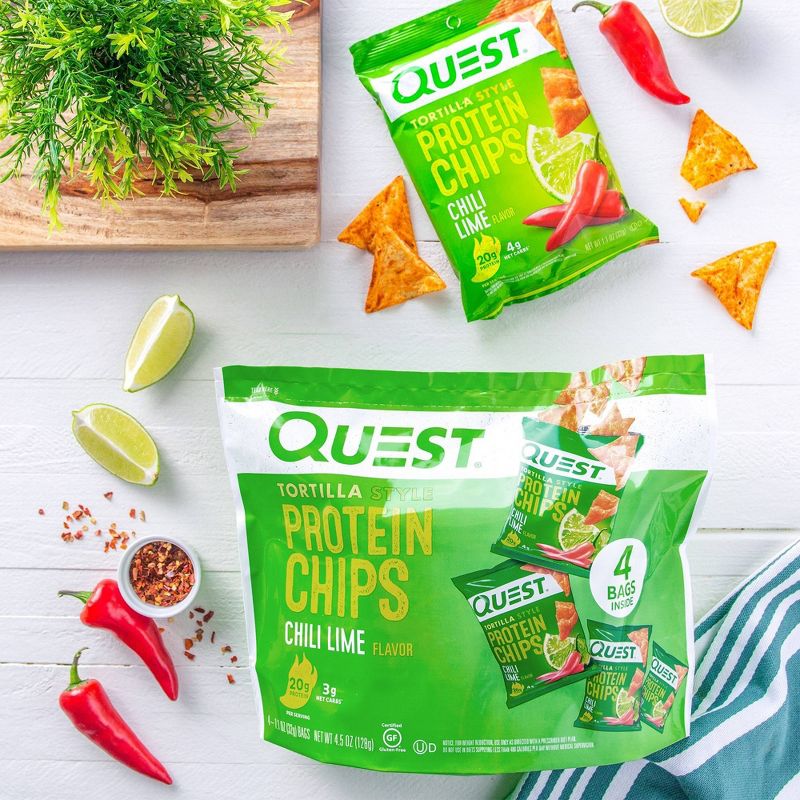 Quest Tortilla Style Protein Chips - Chili Lime - 4ct/4.5oz