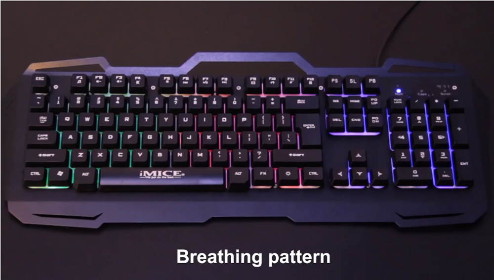 IMICE Gaming Keyboard Wired USB Gamer Keyboards 104 Keys Computer Keyboard Metal Panel Floating Backlit Keyboard For Desktop/PC(Gold)