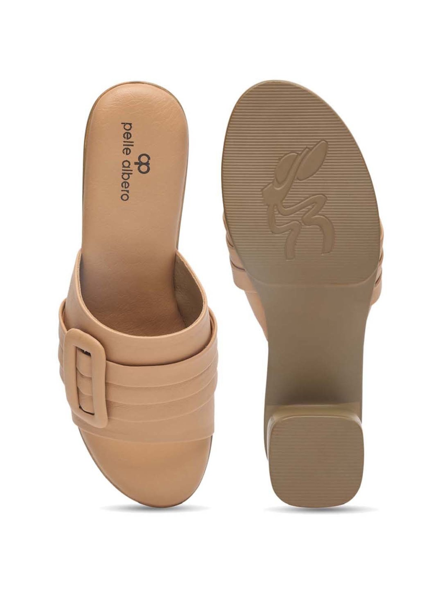 Pelle Albero Women's Beige Casual Sandals