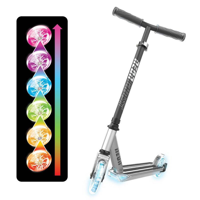 Y-volution Kids' Neon Ghost LED Scooter with Light-Up Wheels