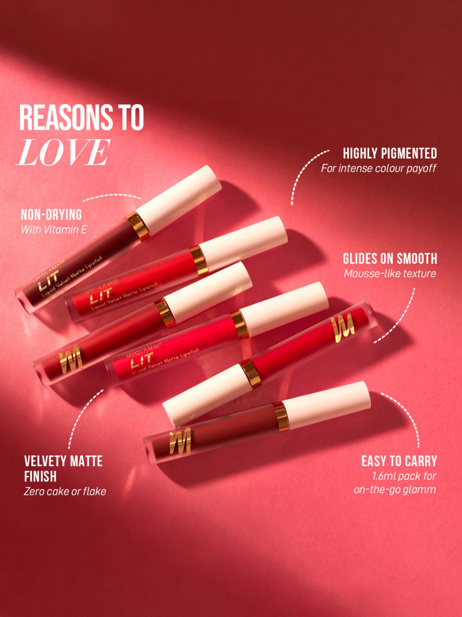 MyGlamm LIT Velvet Matte Liquid Lipstick IDGAF - 1.6 ml