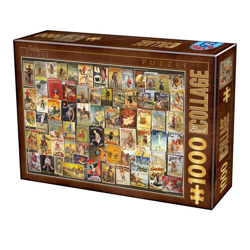 D-Toys Vintage Bicycle Collage Jigsaw Puzzle - 1000pc