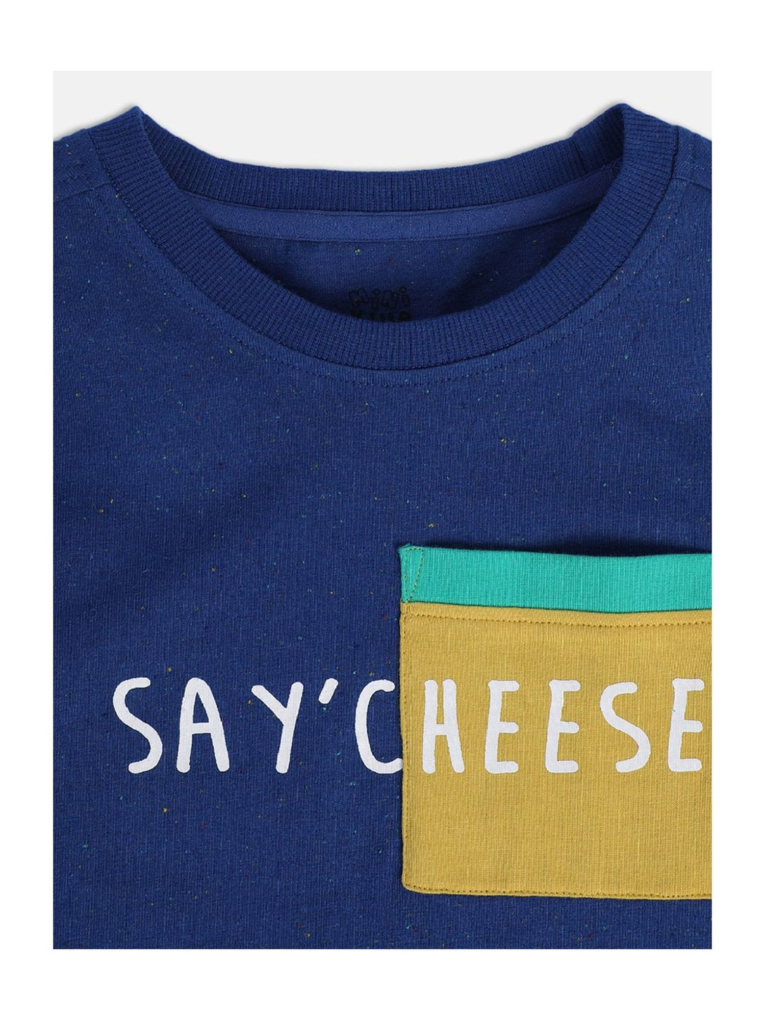 MINIKLUB Kids Navy Printed Full Sleeves T-Shirt