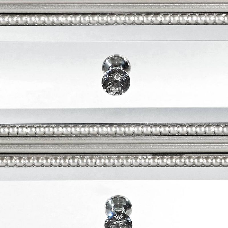 Coast to Coast Trevi 20" Wide 3-Drawer Silver Mirrored Accent Table