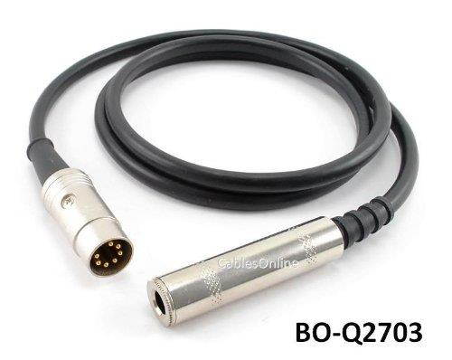 CablesOnline 3ft 6.35mm(1/4in) TRS Stereo Female to 7-Pin Din Male Professional Premium Audio Adapter for Bang & Olufsen, Naim, Quad...Stereo Systems (BO-Q2703)