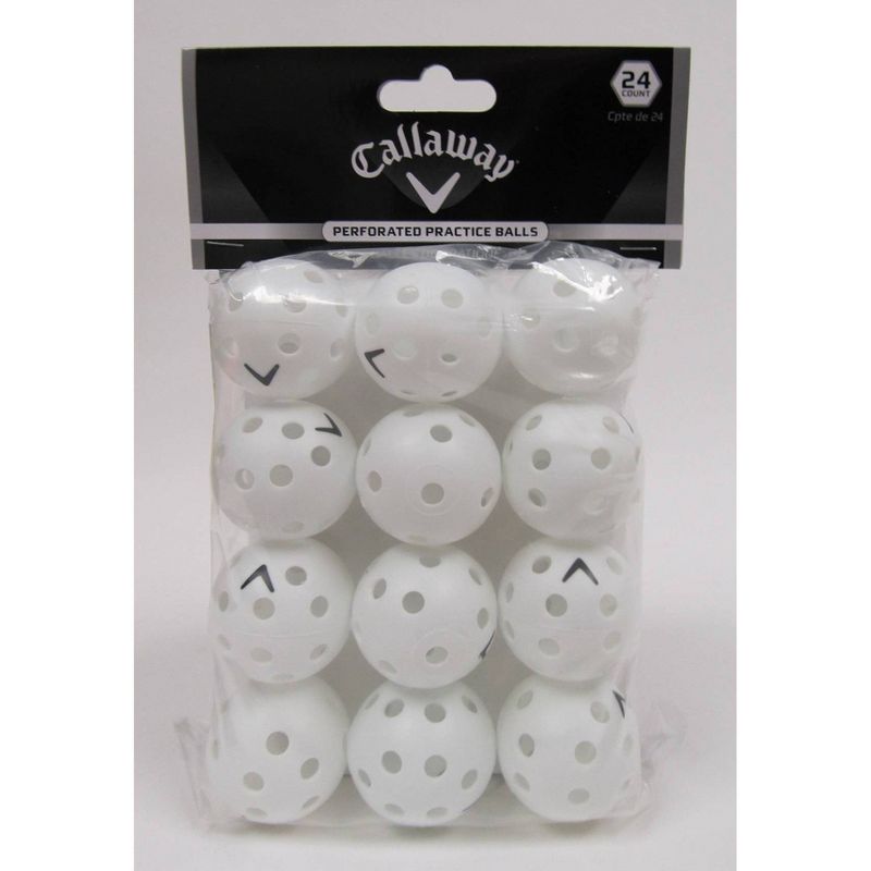 Callaway Practice Perforated Golf Balls 24pk - White