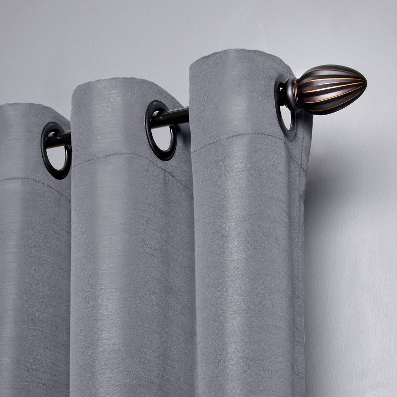 36"-66" Fast Fit Easy Install Bailey Adjustable Curtain Rod Oil Rubbed Bronze - Kenney