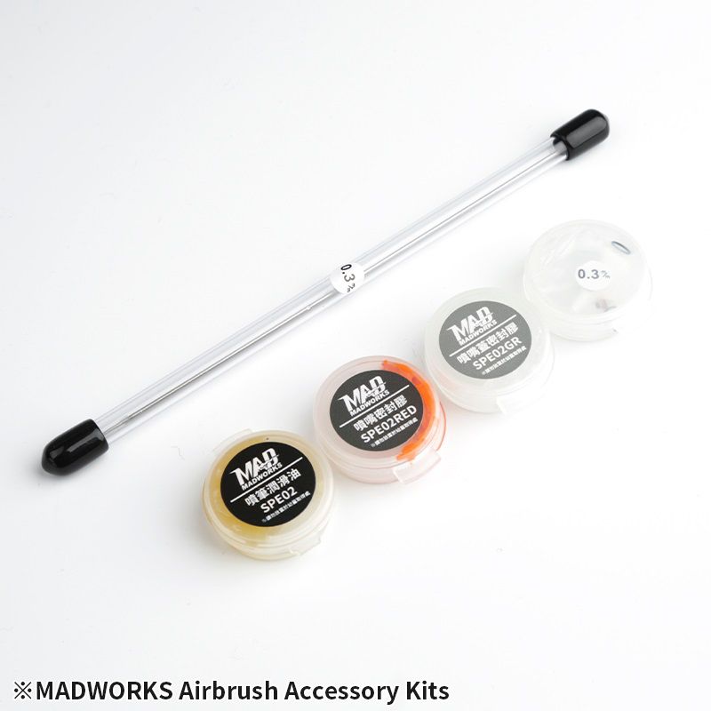 Madworks MK-201 Hobby Airbrush Accessory Kit 0.3mm Needle Replacement For M-201