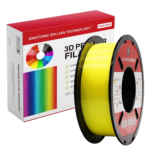 XTZL3D| PLA Material Printing Filament for 3D Printer, Yellow,1kg, 1.75mm