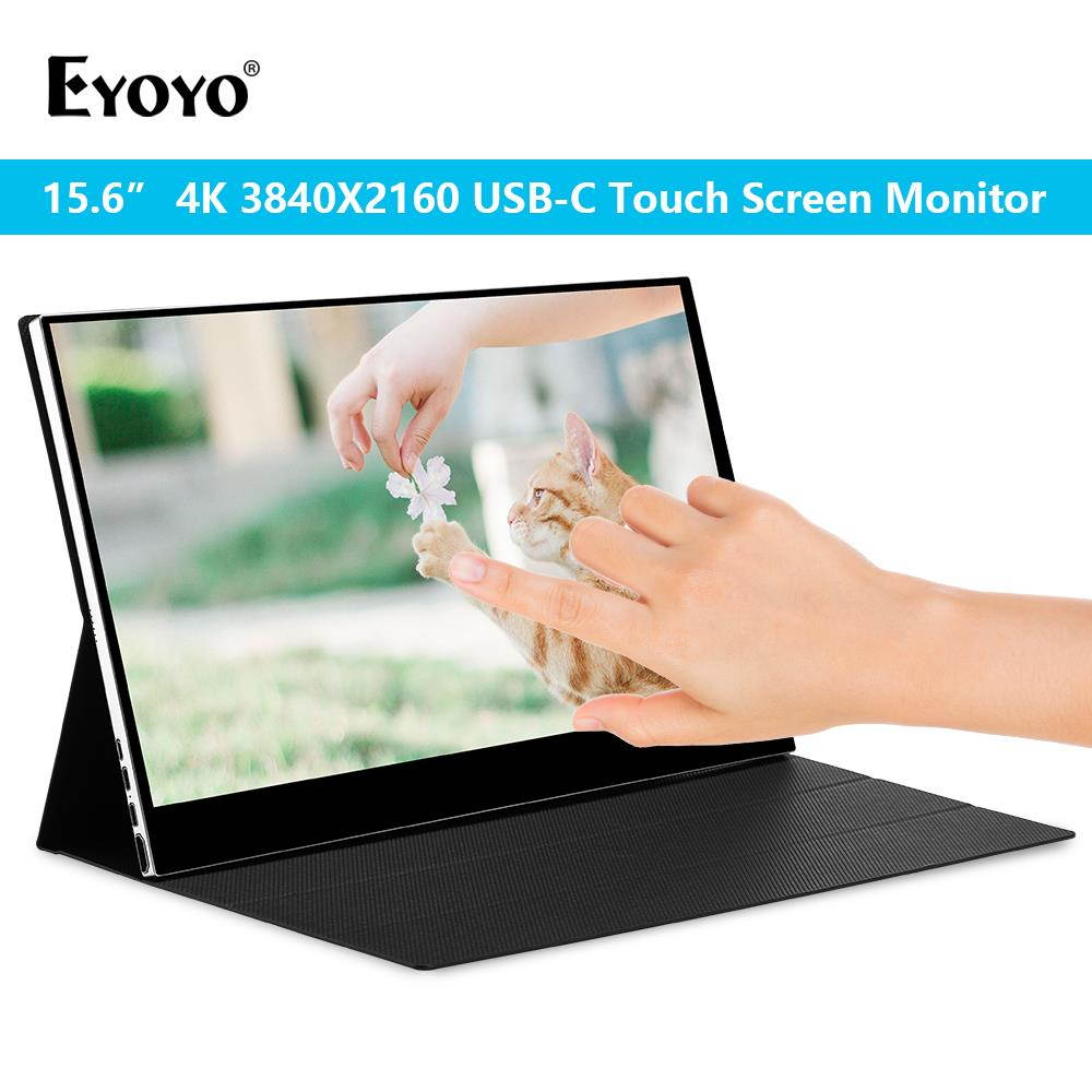 EYOYO 15.6" Inch 4K HDR IPS Gaming Monitor 3840x2160 for PS4 xbox360 CCTV Camera
