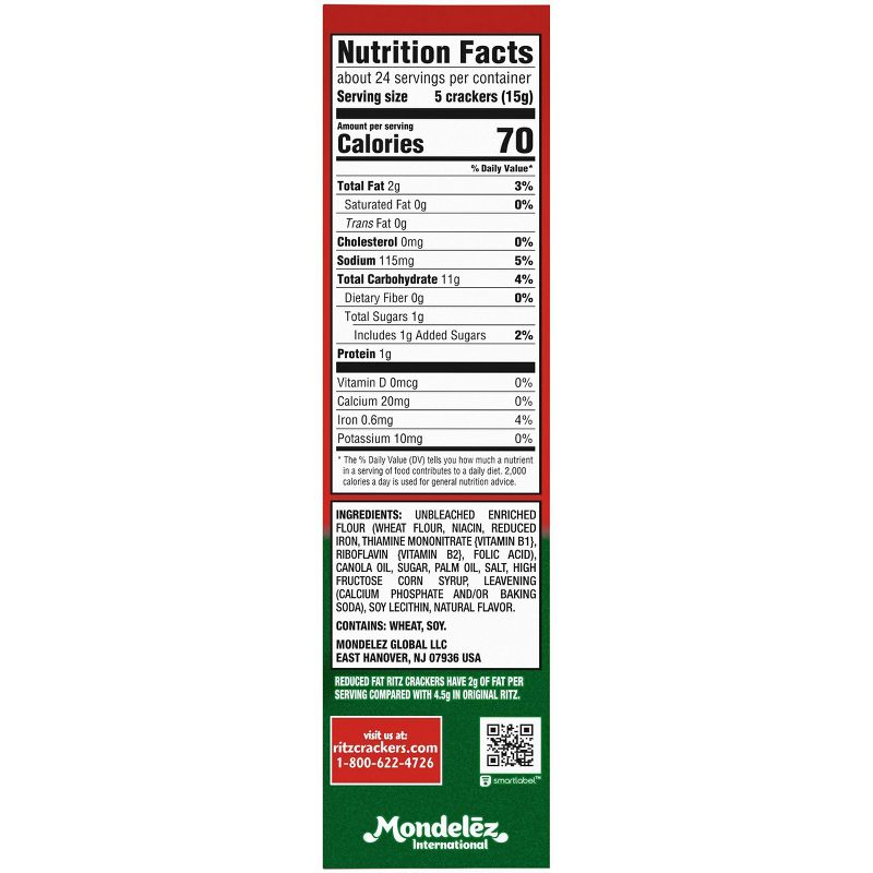 Nabisco Ritz Reduced Fat Classic Crackers - 12.5oz