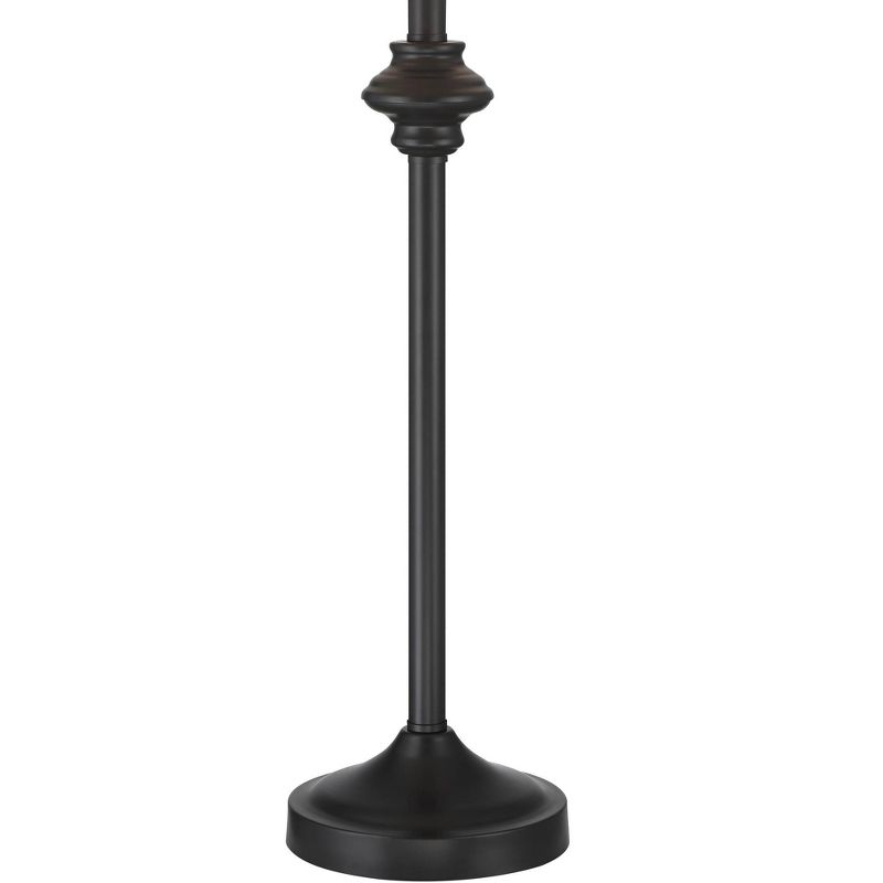 360 Lighting Lynn Bronze Buffet Burlap Linen Table Lamps Set of 2