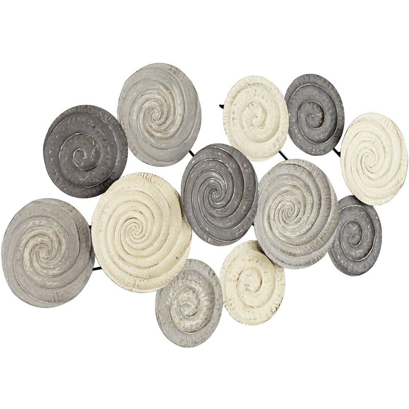 Newhill Designs Spiral Circles 49 1/2" Wide Painted Metal Wall Art