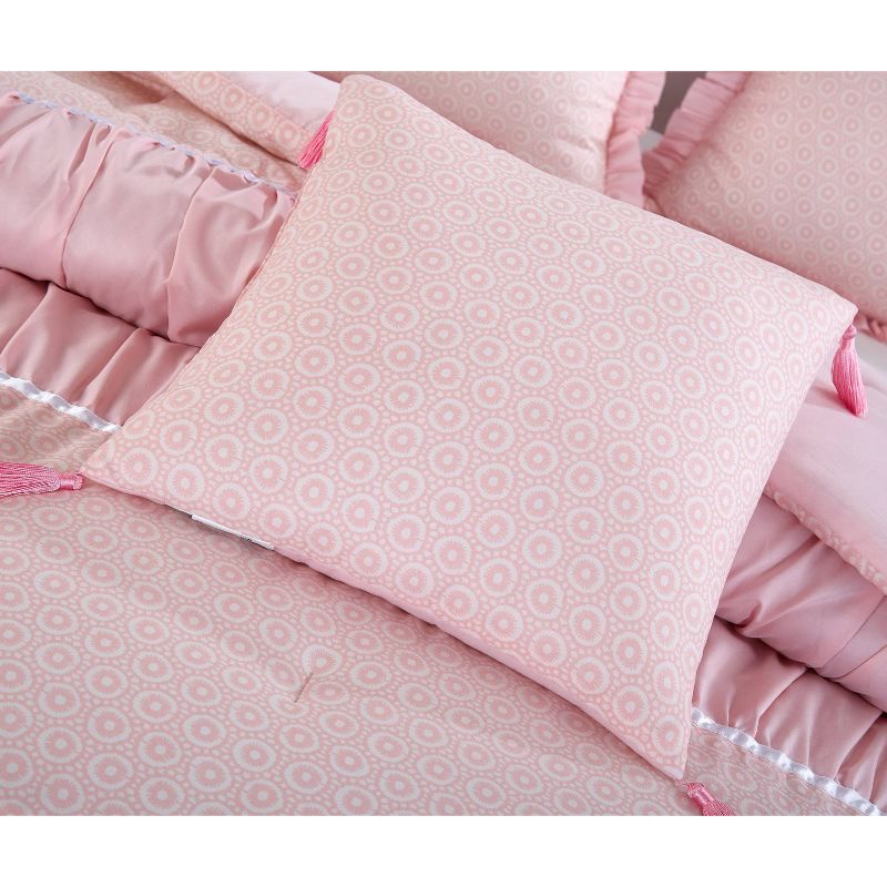 Twin Addison Textured Comforter Set Pink - Heritage Club