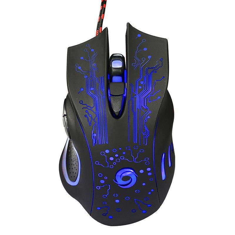 6 Buttons USB Wired Gaming Mouse 3200DPI 6D LED Optical Professional Pro Mouse Gamer Computer Mice for PC Laptop
