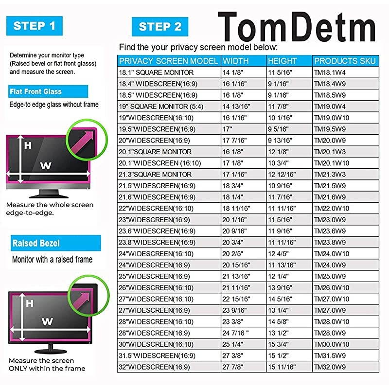 Inch Privacy Screen Filter for Desktop Computer Widescreen Monitor - Anti-Glare, Blocks 96% UV,Anti-Scratch with 16:10 Aspect Ratio