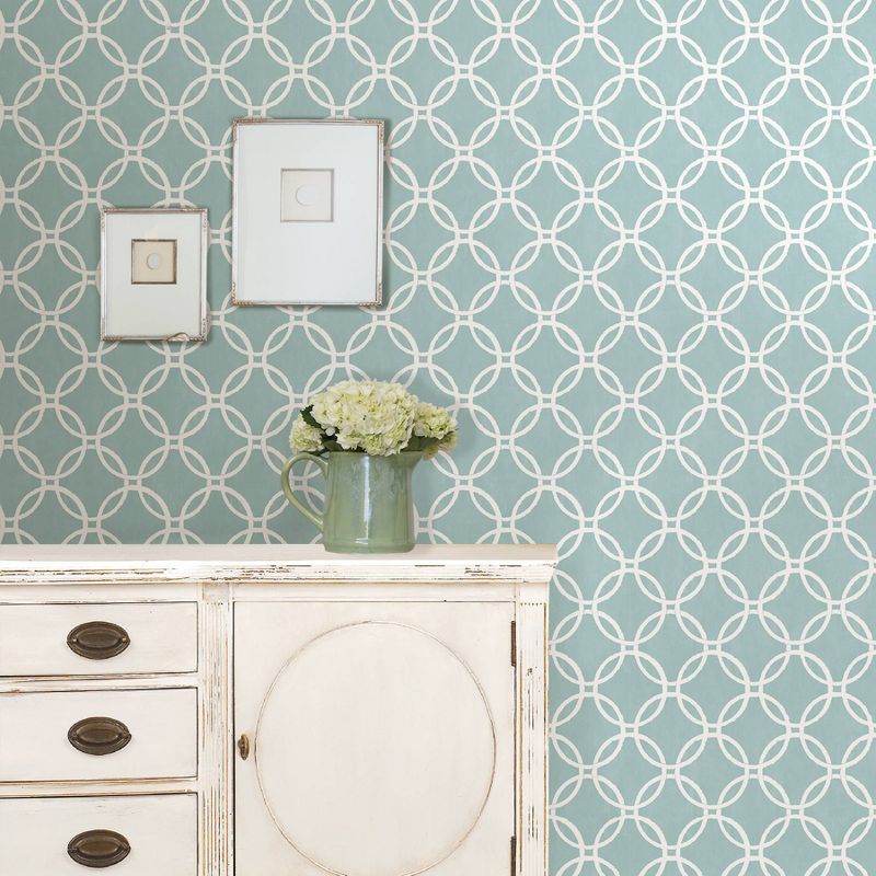 NuWallpaper Links Peel & Stick Wallpaper Blue