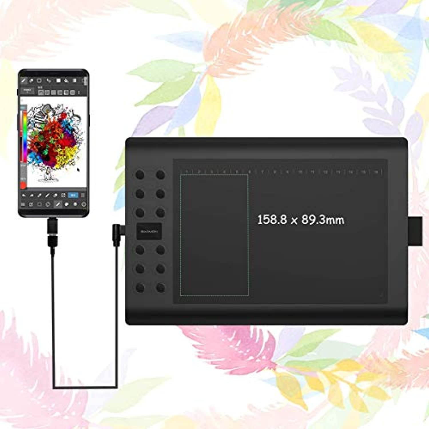 GAOMON M106K PRO 10 x 6.25 Graphics Drawing Tablet  and  Battery-Free Pen AP31 for GAOMON M106K PRO Only