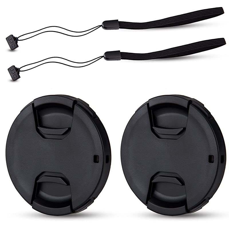 2Pack  405mm Front Lens Cap Cover with Deluxe Cap Keeper for Sony A6000 A6100 A6300 A6400 A6500 A5100 A5000 with Sony E PZ 1650mm Kit Lens SELP1650 and Other Lenses with 405mm Filter Thread