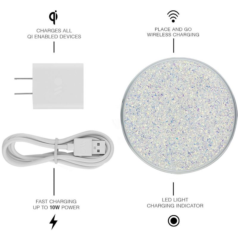 Case-Mate Twinkle Power Disc Wireless Charger - Charges all Qi Enabled Devices