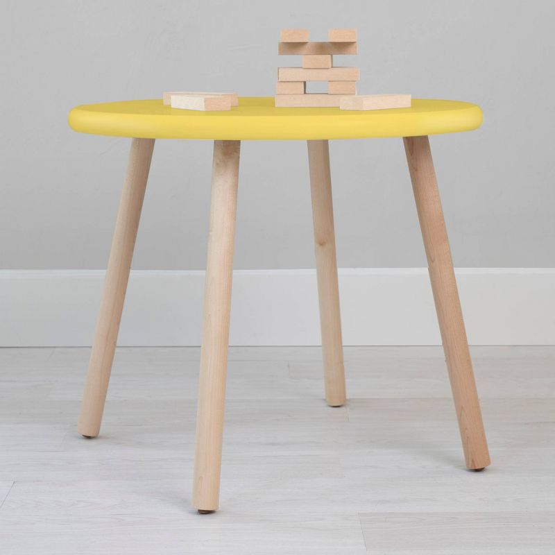 30" Peewee Round Kids' Table Maple/Yellow - Nico & Yeye