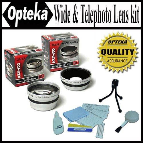 Opteka 0.45x Wide Angle & 2.2x Telephoto HD2 Pro Lens Set for 55mm Camera Lenses -