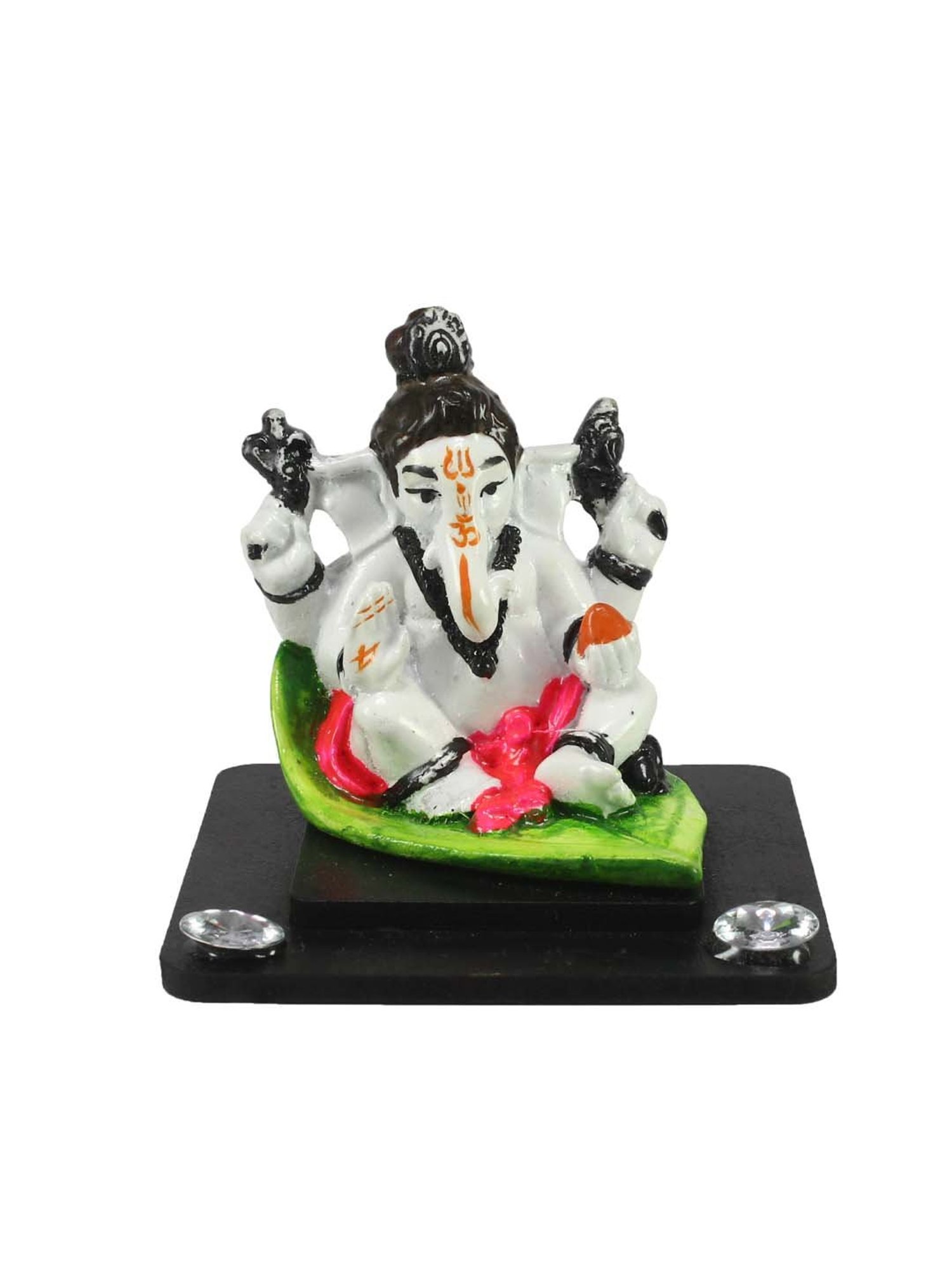 eCraftIndia Decorative Lord Ganesha Showpiece for Car Dashboard, Home Temple and Office Desks
