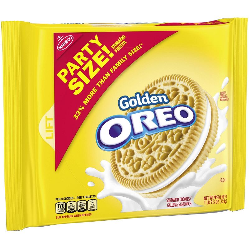 Golden Oreo Party Size Sandwich Cookies - 25.5oz