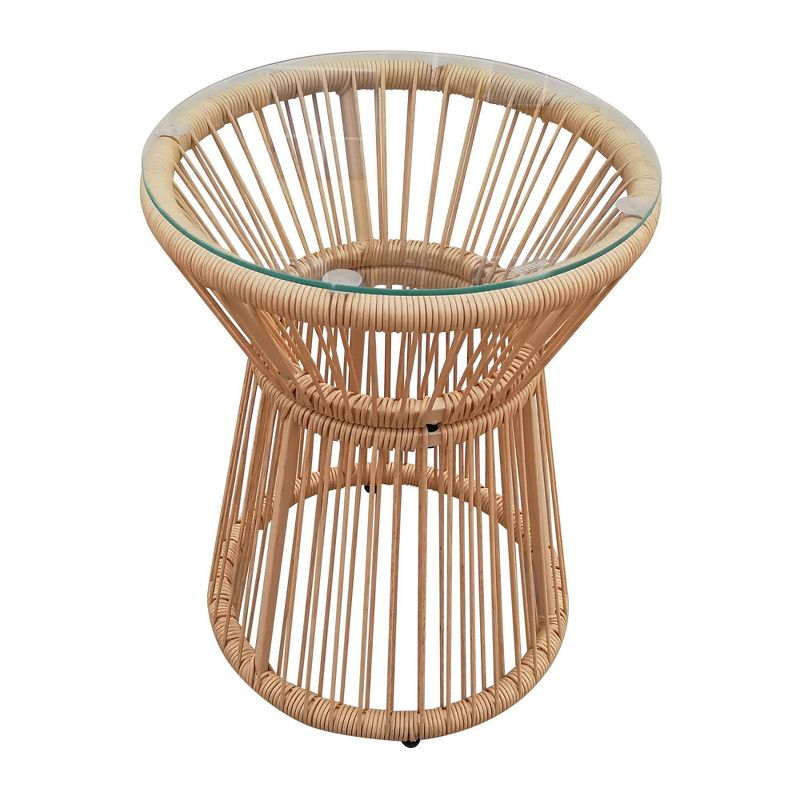 3pc Outdoor Wicker Bistro Set with Cushions - Nicole Miller